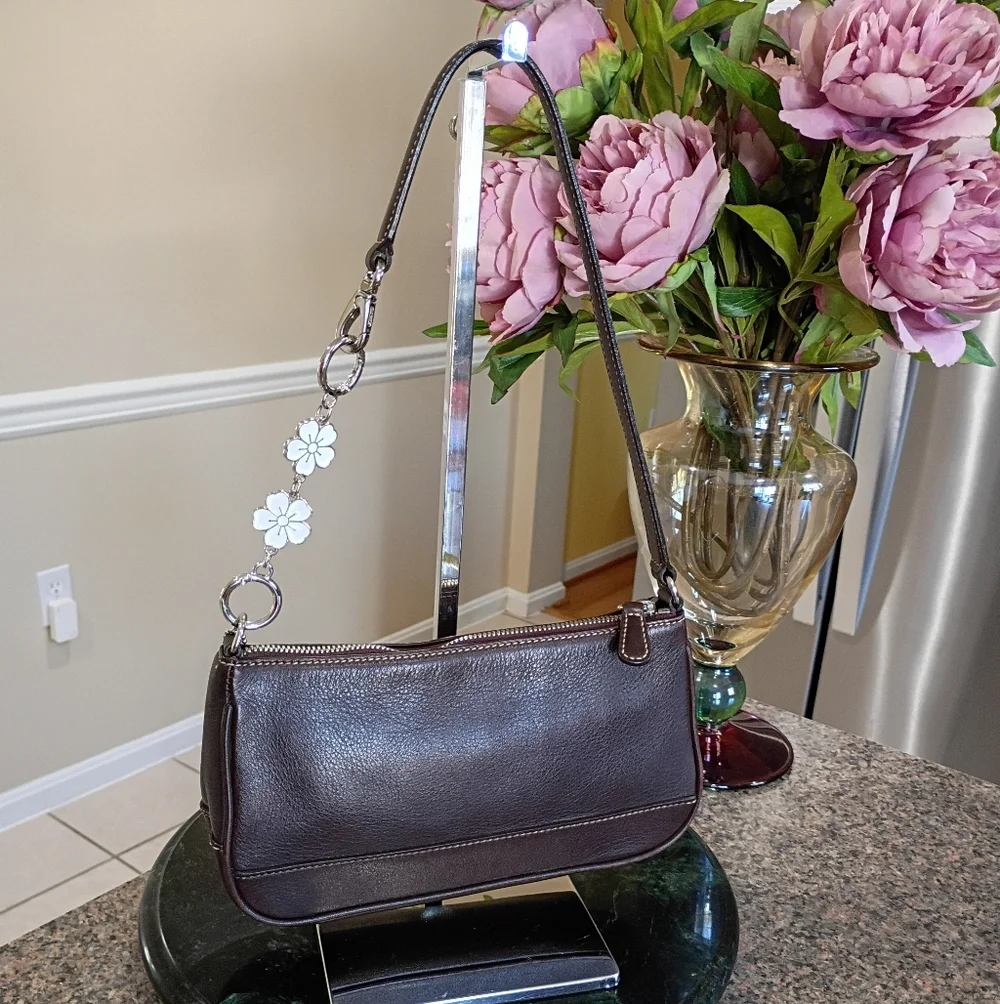 Coach Demi Brown Leather Shoulder Bag